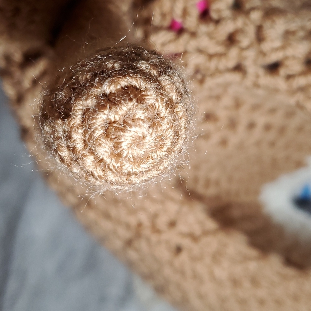 Handmade Knitted 5-Point Star Infant's Teddy Bear Snuggle Blankie-Washable - Picture 11 of 15